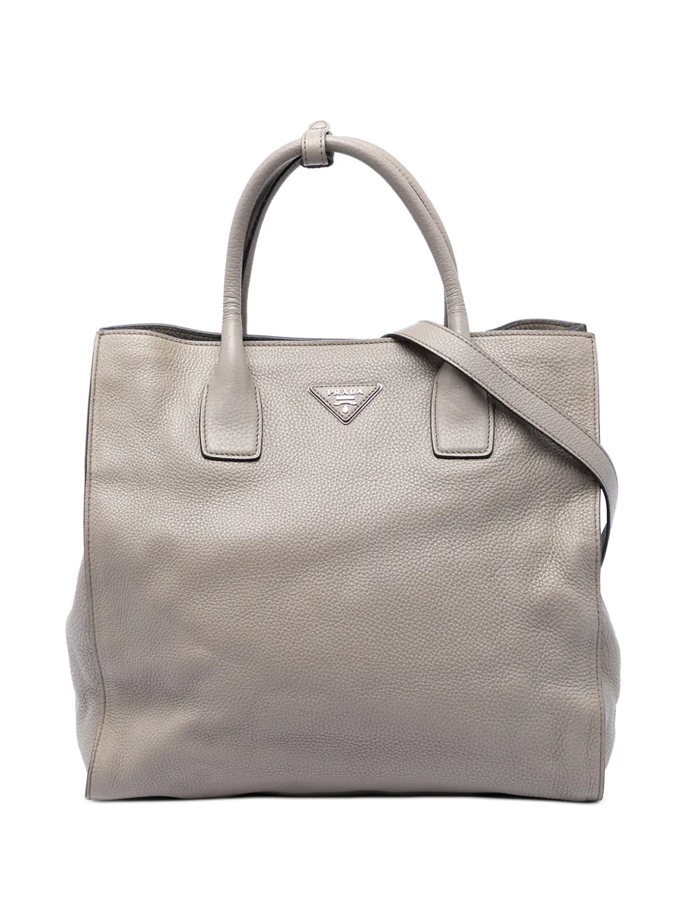 Prada Pre-Owned Borsa tote Vitello Daino Open convertibile 2010-2026 - Grigio