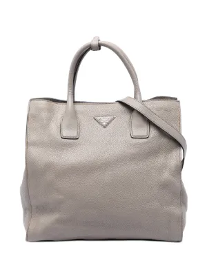 Prada Pre-Owned 2000-2026 Glace Calf Twin Pocket Double Handle