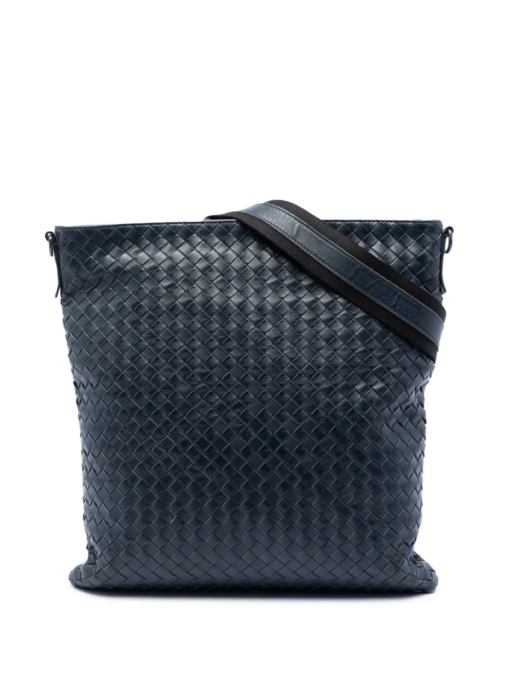 Bottega Veneta Pre-Owned Borsa a tracolla VN in nappa con design Intrecciato 2012-2026 - Blu