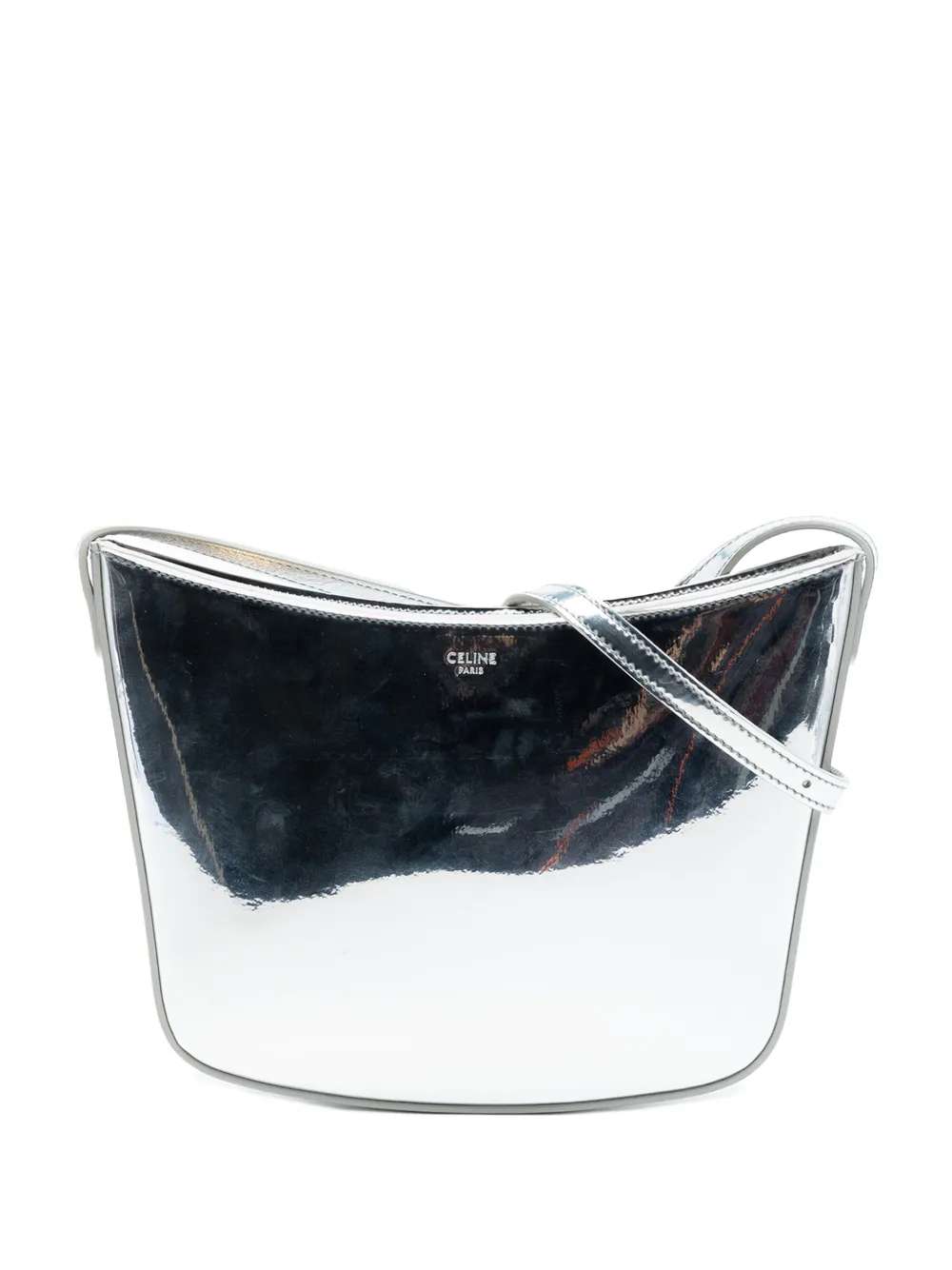 Celine Pre-Owned Borsa a spalla Mirror Croque media 2023 - Argento