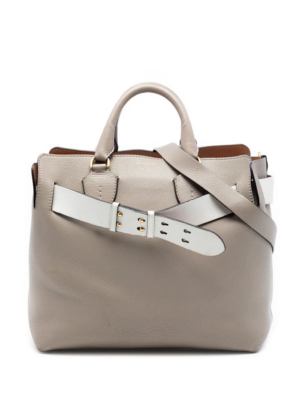 Burberry Pre-Owned 2000-2017 Medium Bicolor Leather Marais Belt Bag satchel - Grey