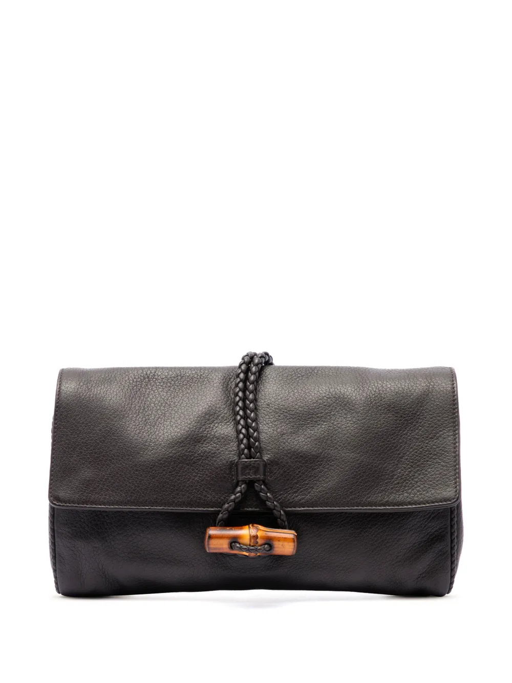 Gucci Pre-Owned Clutch in pelle di vitello e bambù 2016-2026 - Marrone