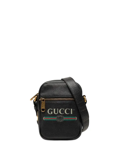 Gucci Pre-Owned 2000-2015 Mini Grained Calfskin Logo crossbody bag