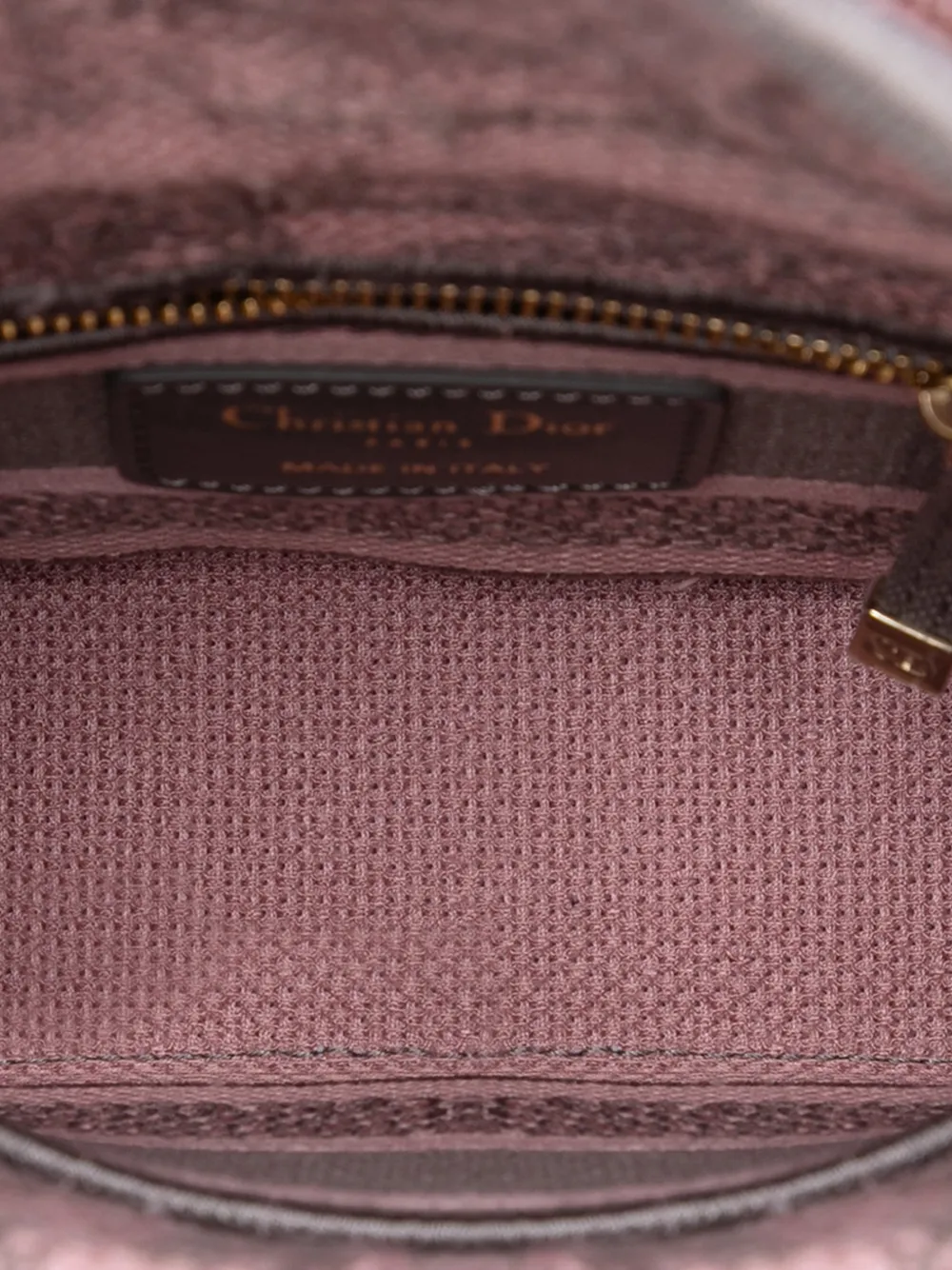 Dior Pre-owned 2023 Mini Embroidered Canvas Toile De Jouy Lady D Lite Satchel in Pink, view 5