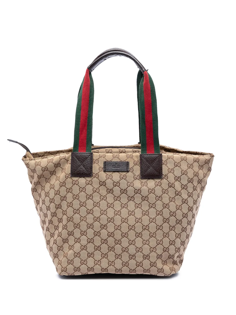 Gucci Pre-Owned Borsa tote in tela GG con decorazione Web 2016-2026 - Toni neutri