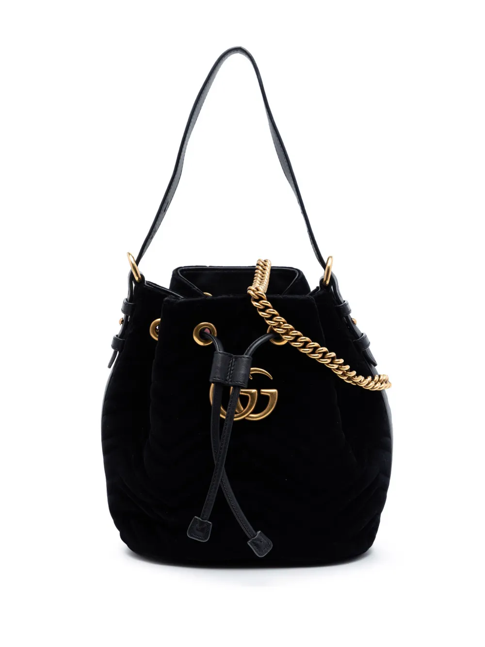 Gucci Pre-Owned Borsa a secchiello GG Marmont 2.0 Matelasse 2016-2026 - Nero