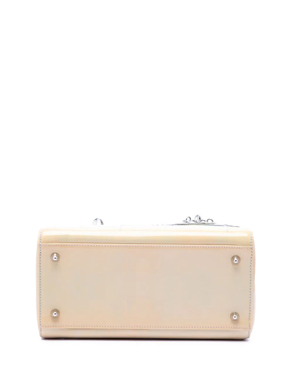 Dior Pre-owned 2015 Medium Ombre Patent Cannage Lady Dior Satchel in Green, view 4