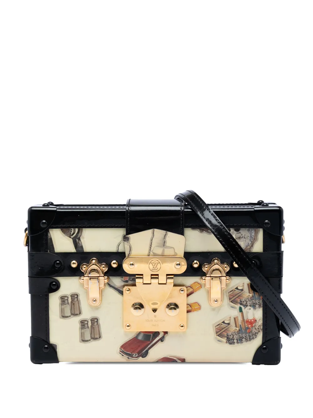 Louis Vuitton Pre-Owned 2015 Monogram Vernis Stickers Petite Malle Umhängetasche - Nude