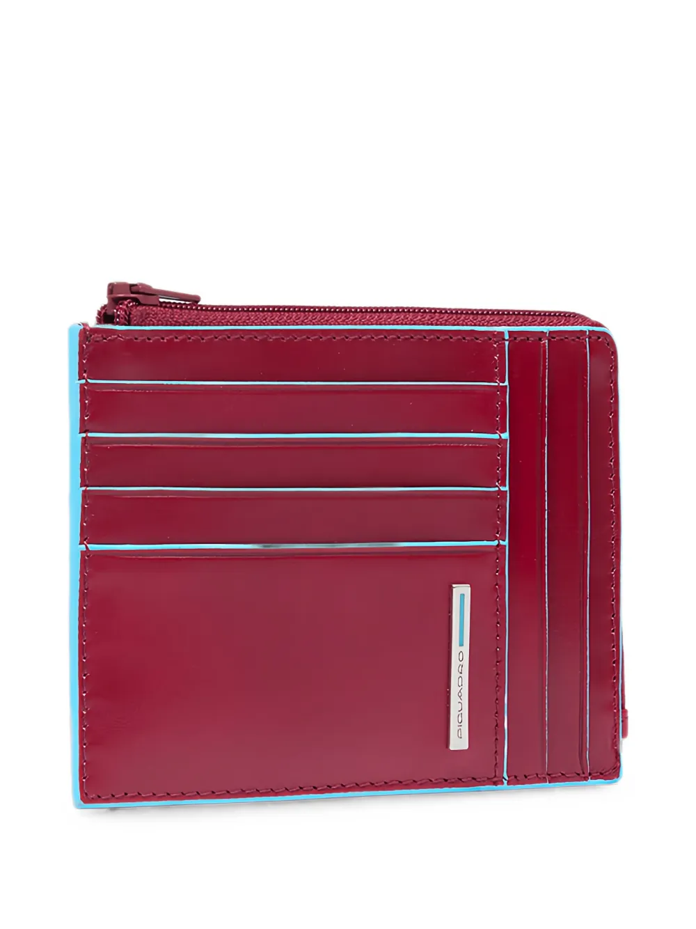 PIQUADRO Pasjeshouder met rits Rood