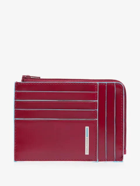 PIQUADRO zipped leather card holder
