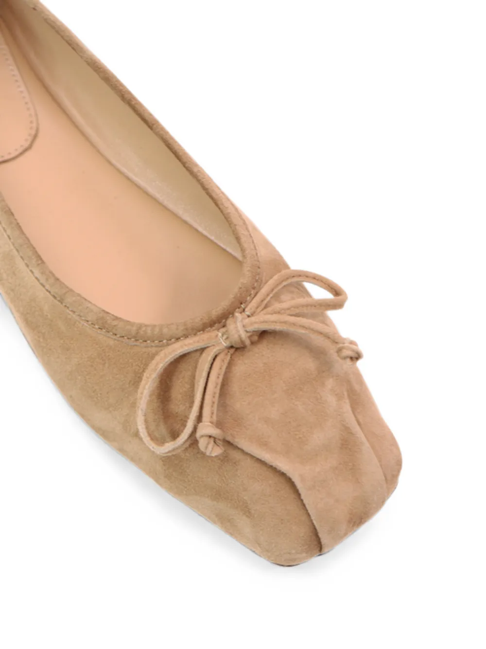 Notabene bow-detail square-toe ballet flats Bruin