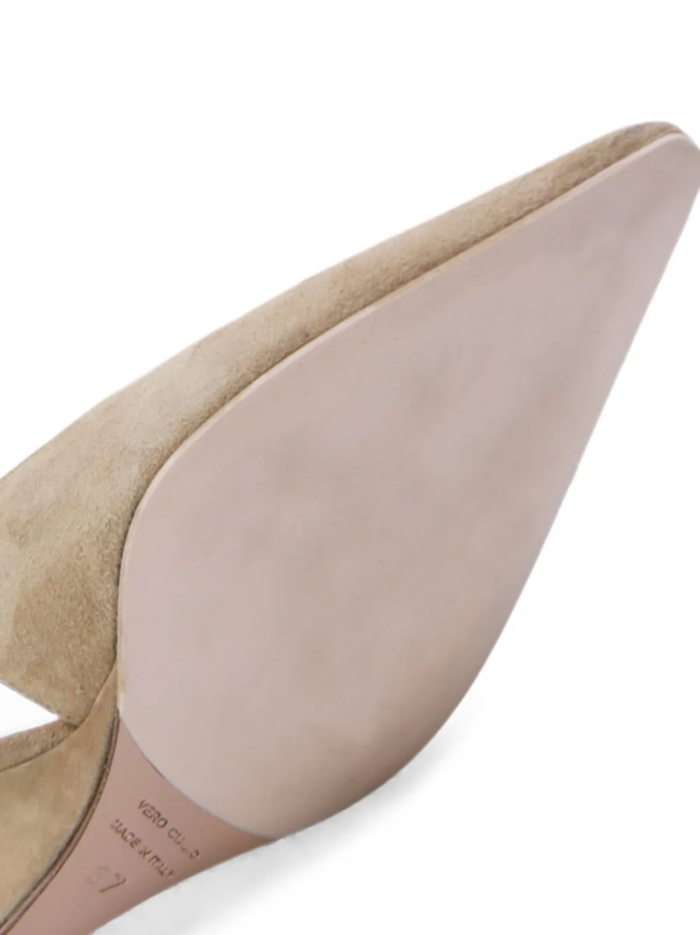 Notabene Elba 50 pointed-toe wedge sandals Beige