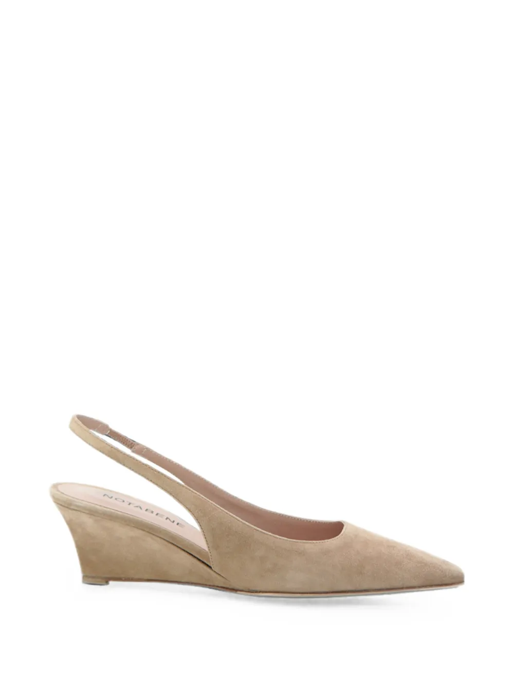 Notabene Elba 50 pointed-toe wedge sandals Beige