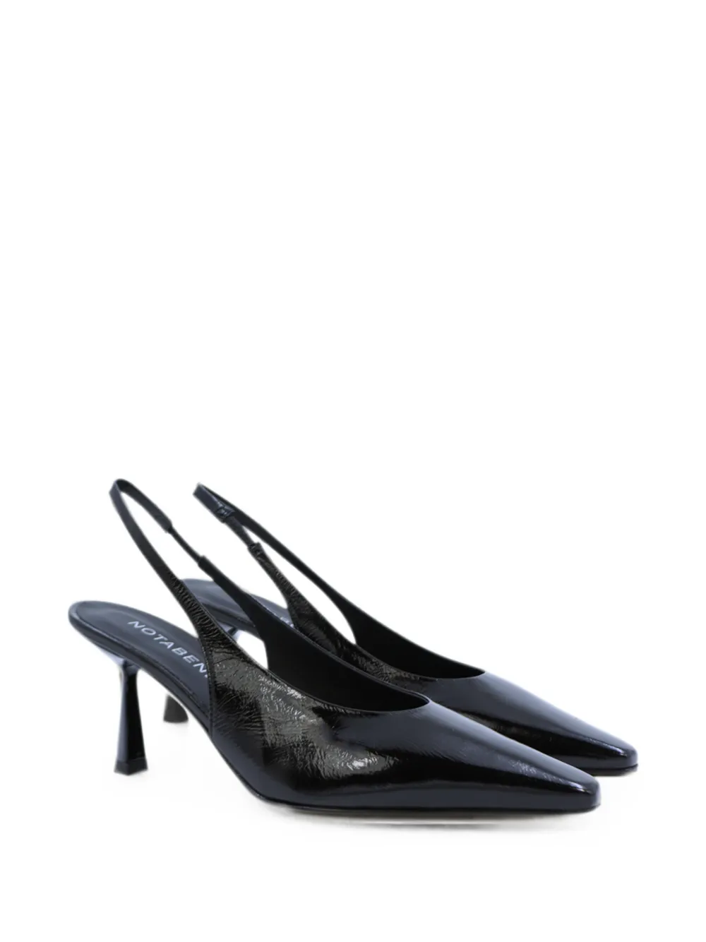 Notabene Emmely 70 patent-leather slingback pumps Zwart