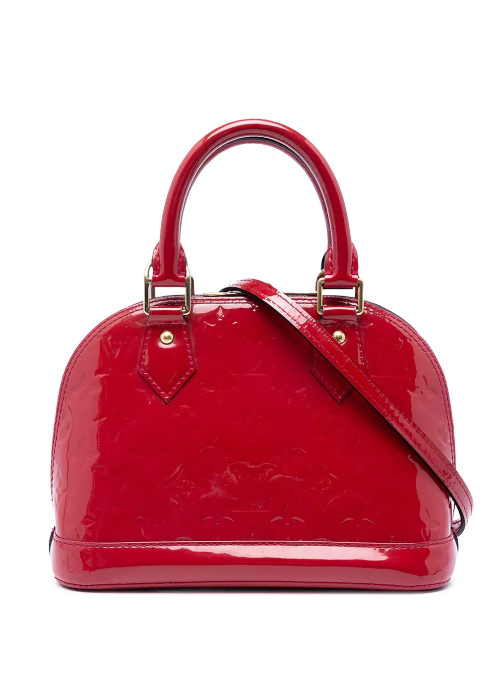 Louis Vuitton Pre-Owned 2015 Monogram Vernis Alma BB Satchel-Tasche - Rot