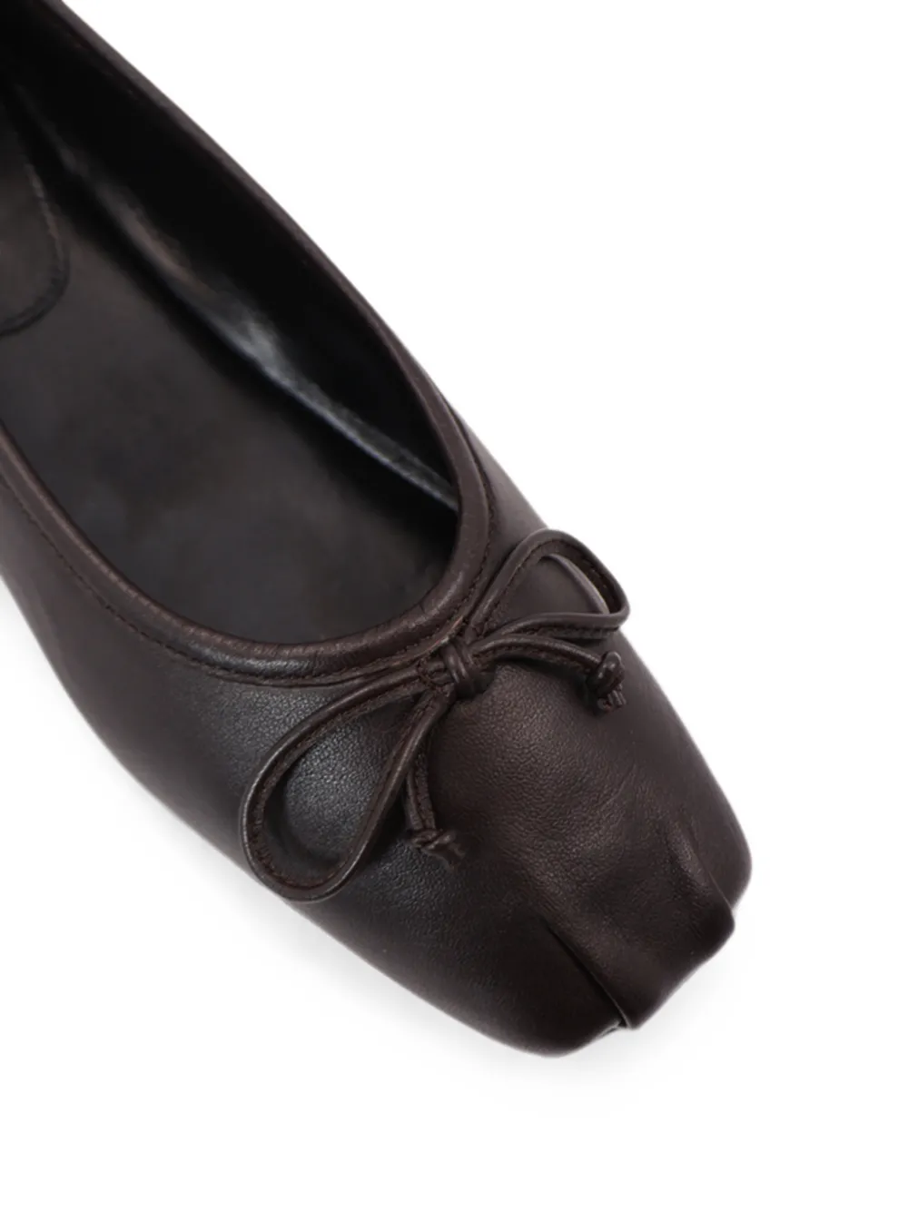 Notabene Serena bow-detail square-toe ballet flats Bruin