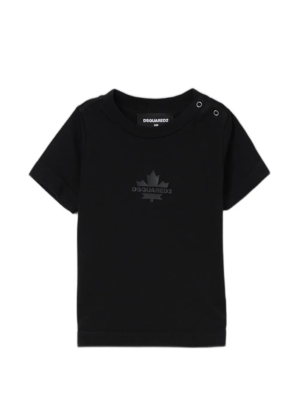 DSQUARED2 KIDS logo-print press-stud T-shirt - Nero