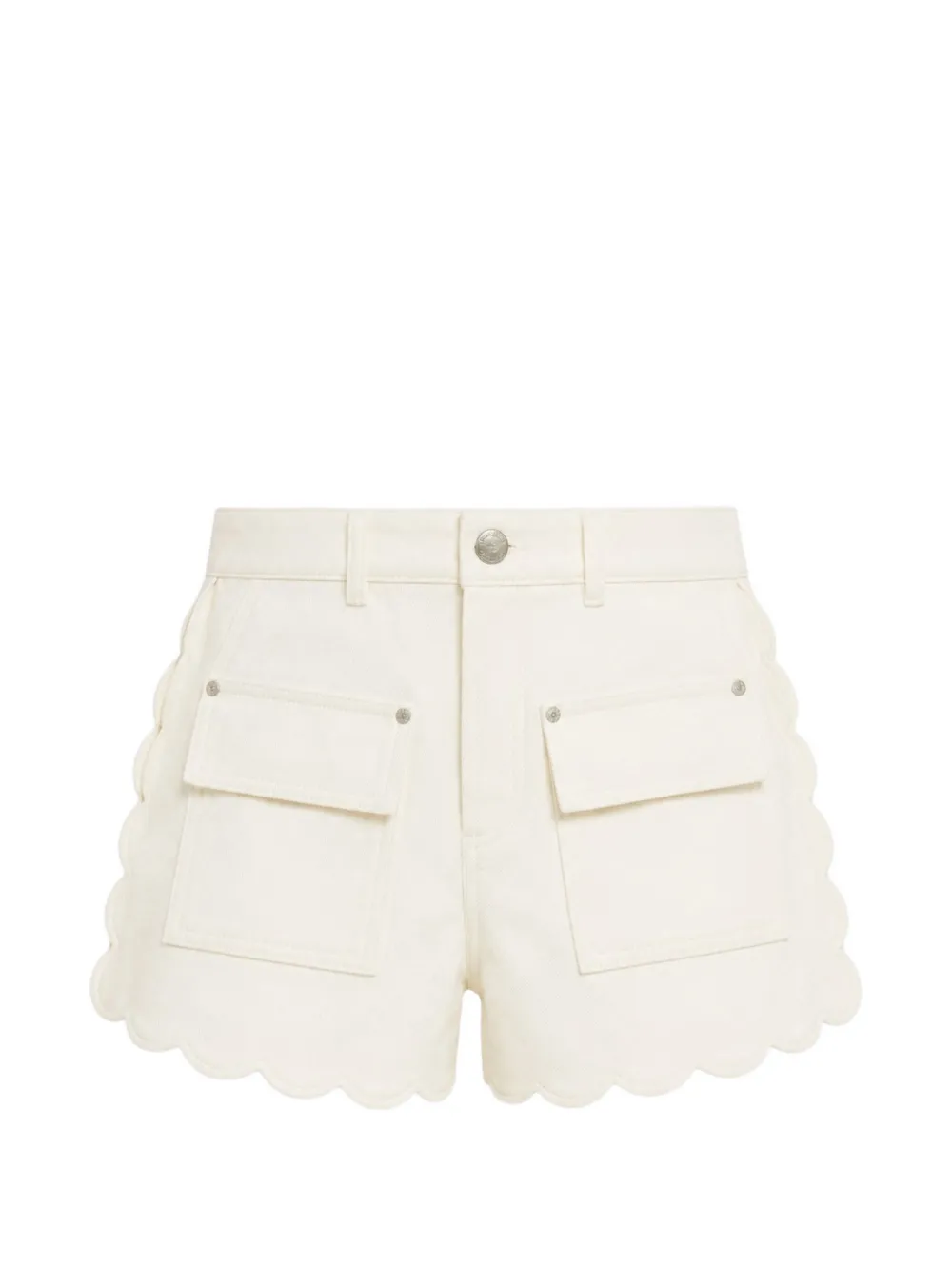 FARM Rio scalloped-edge cargo shorts - Toni neutri