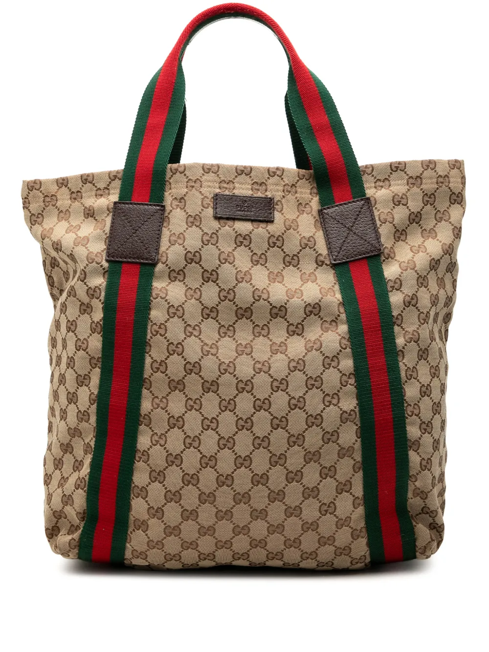 Gucci Pre-Owned Borsa tote in tela GG con decorazione Web 2000-2015 - Toni neutri