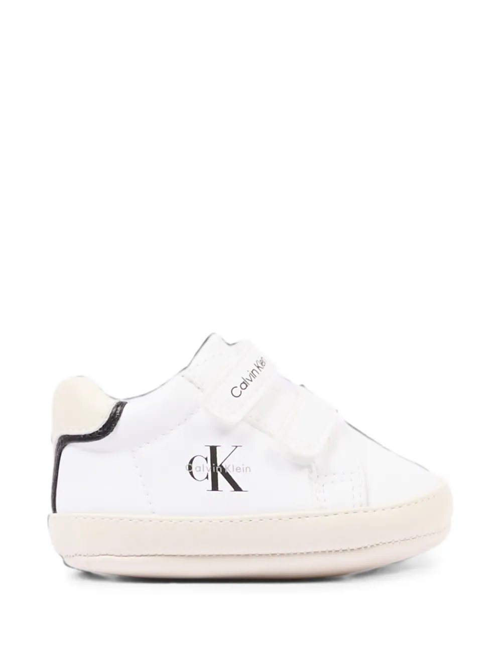 Calvin Klein Kids touch-strap logo low-top sneakers - Bianco