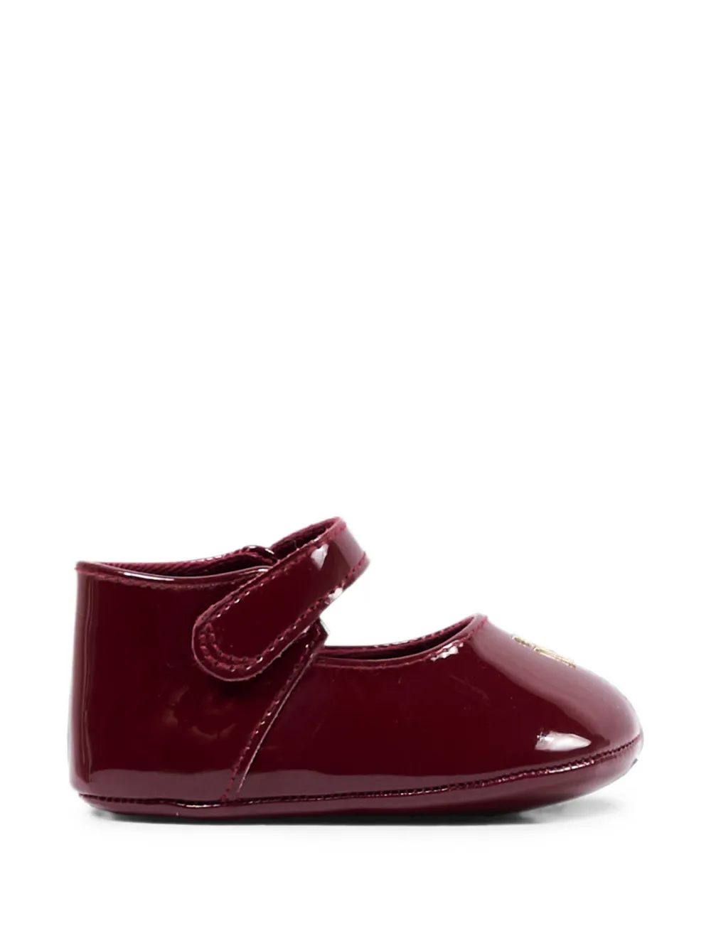 Tommy Hilfiger Junior logo-plaque touch-strap ballet flats - Rosso