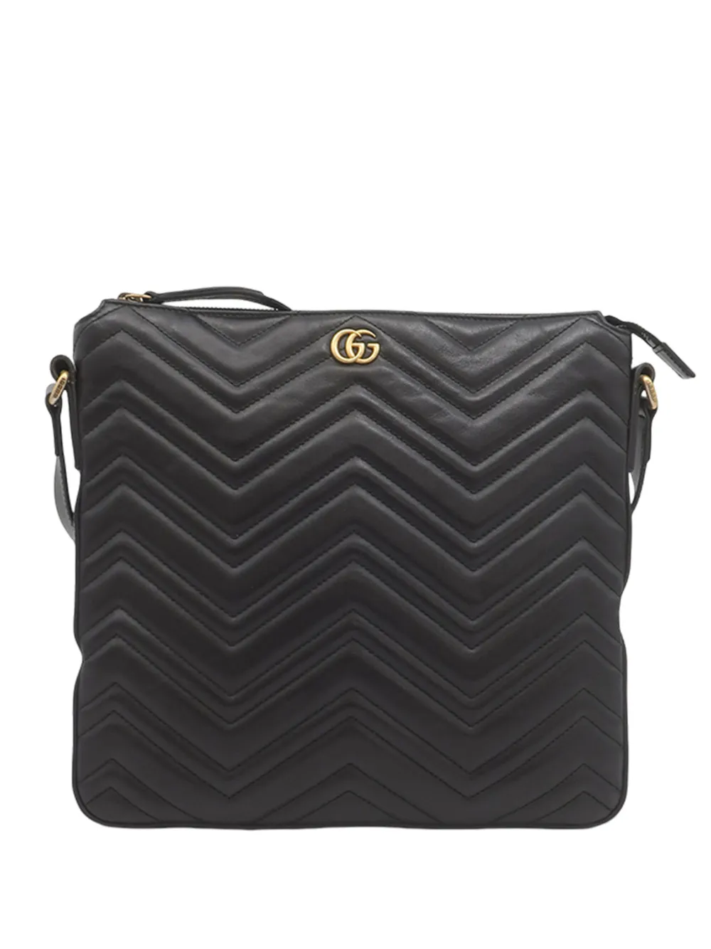 Gucci Pre-Owned Borsa a tracolla GG Marmont Matelasse in pelle 2016-2026 - Nero