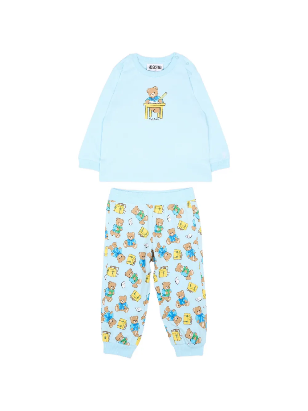Moschino Kids Teddy Bear printed tracksuit - Blu