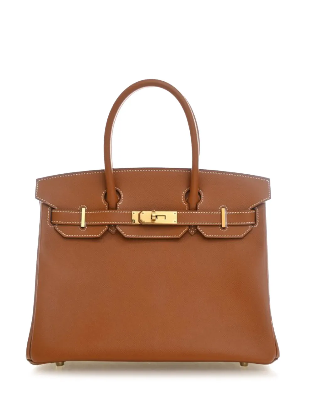 Hermès Pre-Owned Borsa a mano Birkin Retourne 30 in pelle Epsom 2017 - Marrone