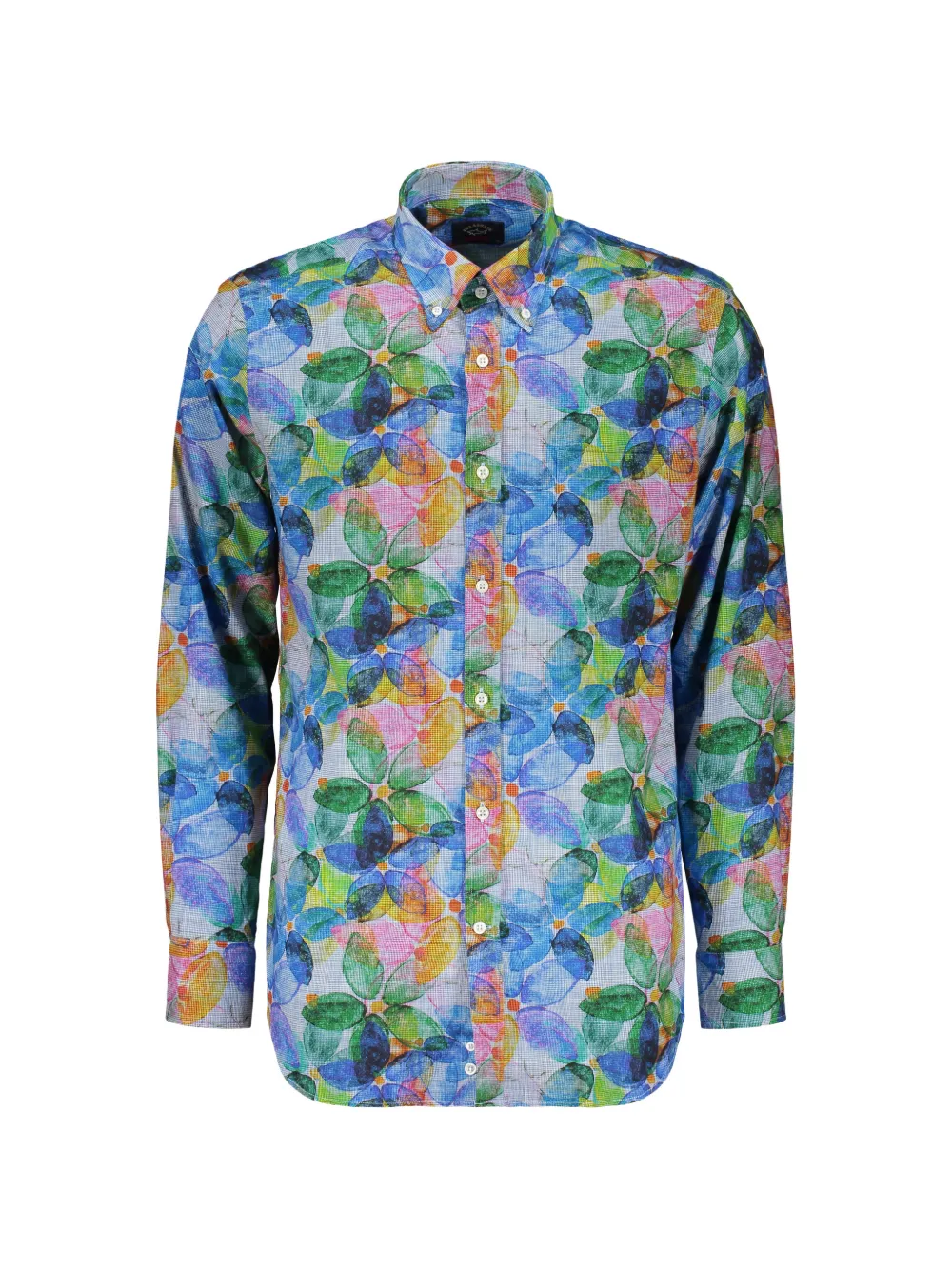 Paul & Shark floral-print long-sleeved shirt - Blu