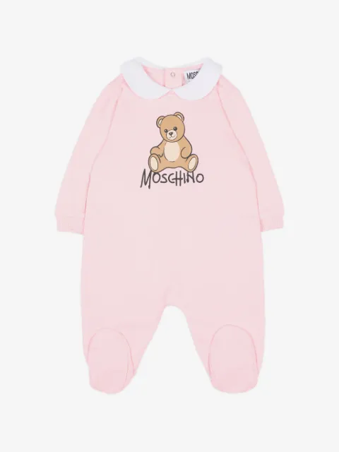 Moschino Kids Pijama Teddy Bear com gola redonda