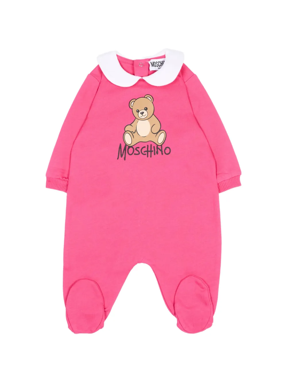 Moschino Kids Teddy Bear rounded-collar pajamas - Rosa