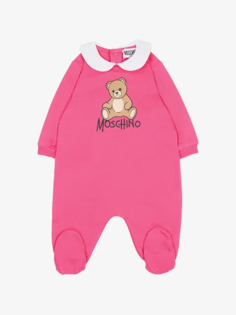 Moschino Kids Teddy Bear rounded-collar pajamas