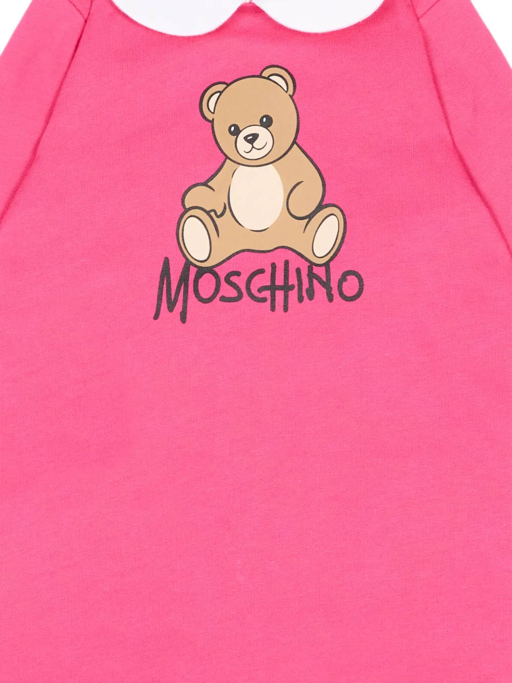 Moschino Kids Teddy Bear pyjama met Peter Pan-kraag Roze