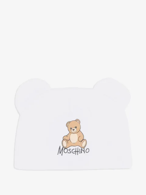 Moschino Kids Teddy Bear-patch beanie hat