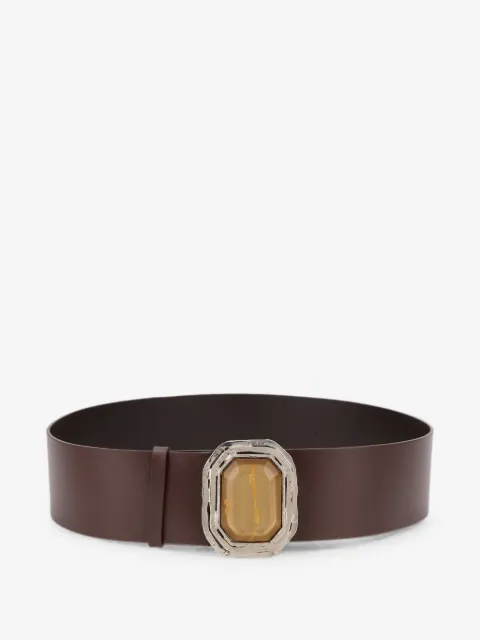 Alberta Ferretti embellished-buckle leather belt