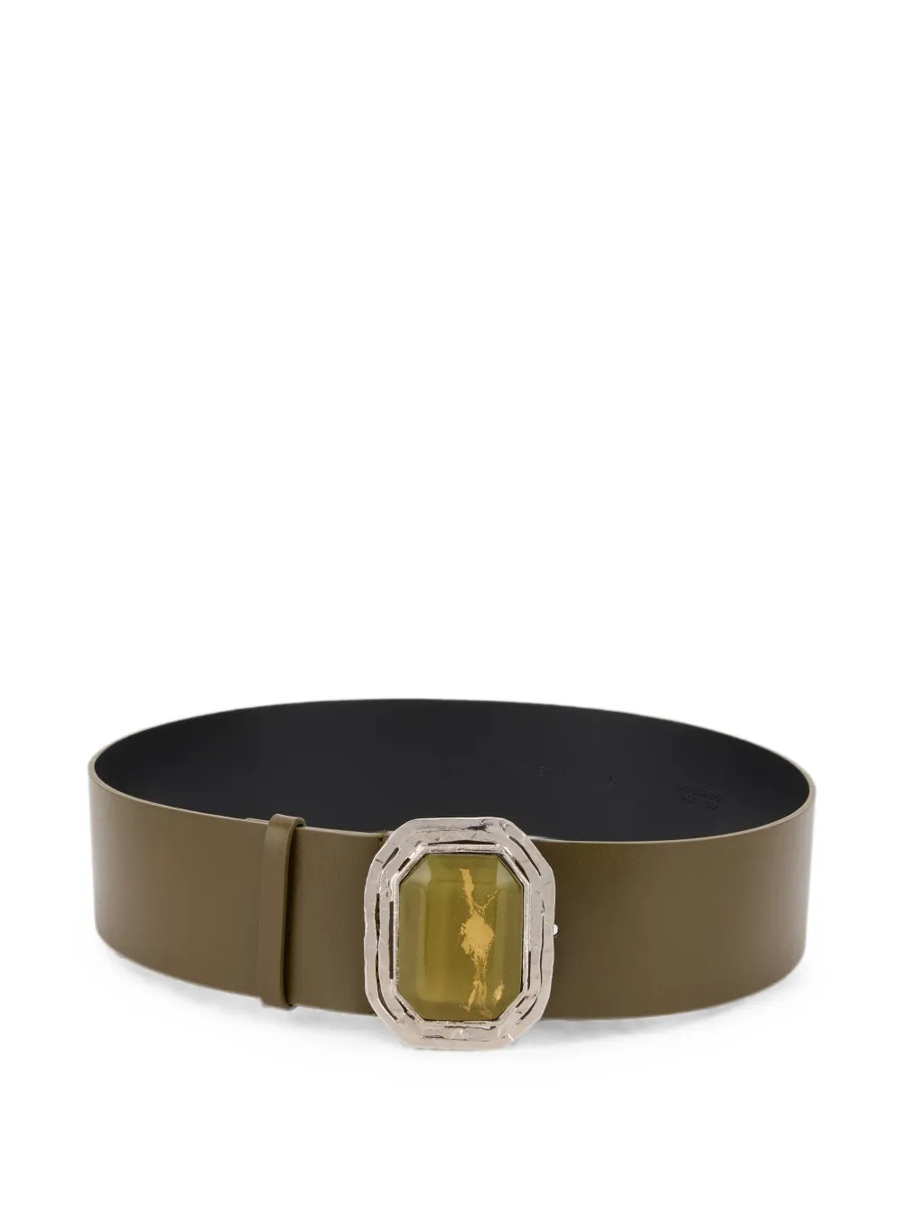 Alberta Ferretti buckle leather belt - Verde