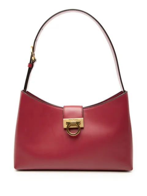 Ferragamo Pre-Owned 2010-2026 Leather Gancini Trifolio shoulder bag