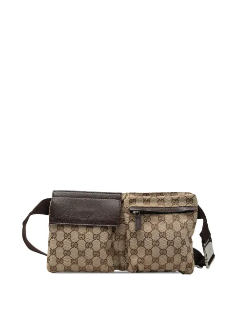 Gucci Pre-Owned 2000-2015 GG Canvas Double Pocket belt bag