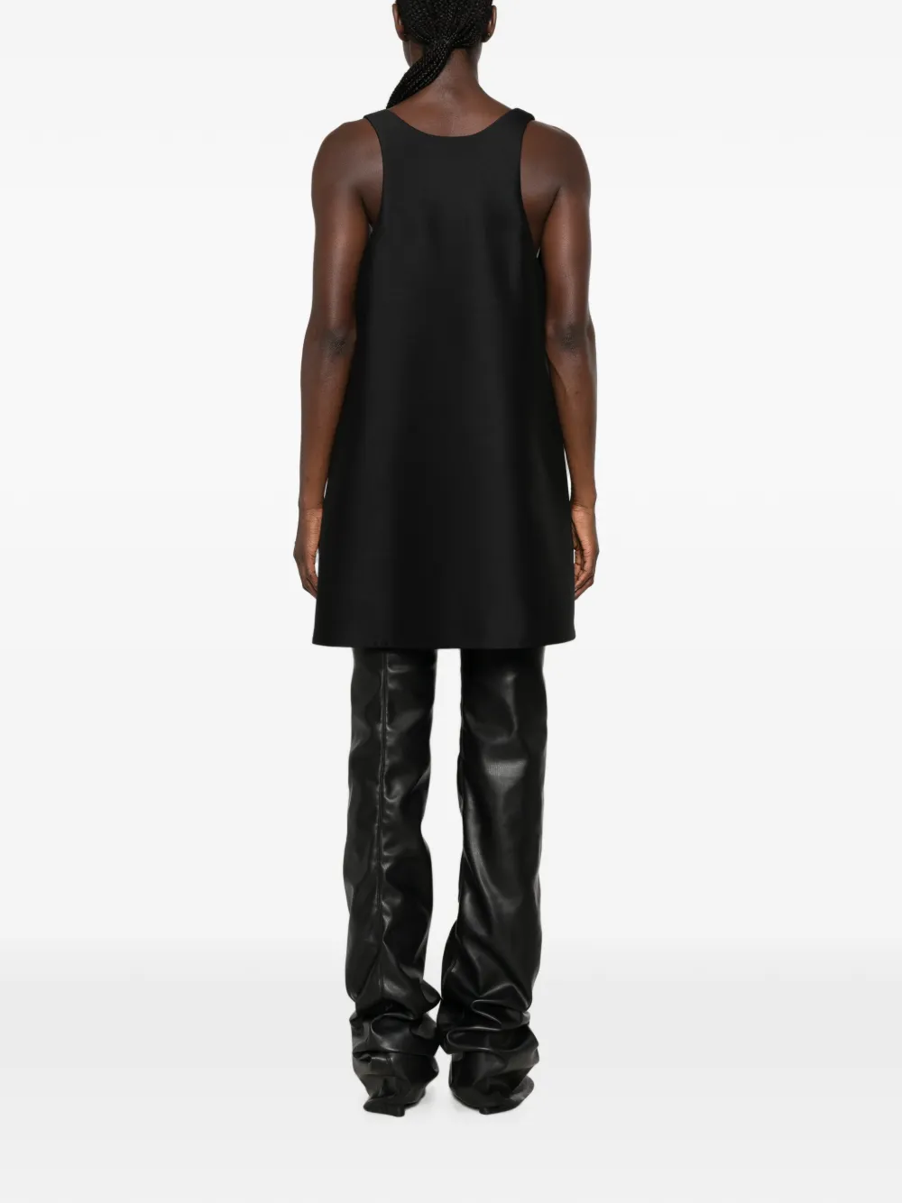 Balenciaga A-lijn jurk met diepe ronde hals Zwart