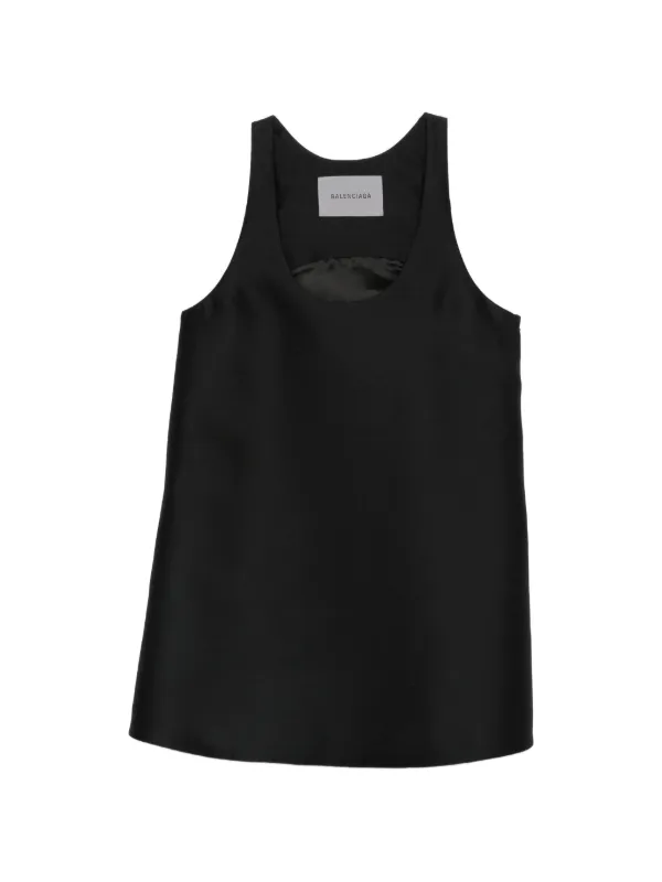 Balenciaga Scoop-neck A-line Dress in Black