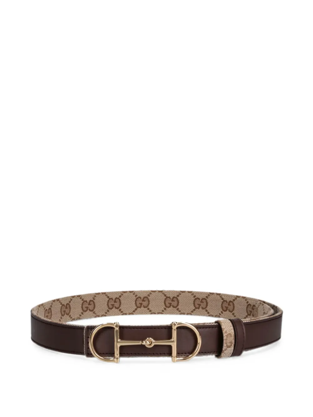 Gucci Horsebit GG Supreme riem Beige