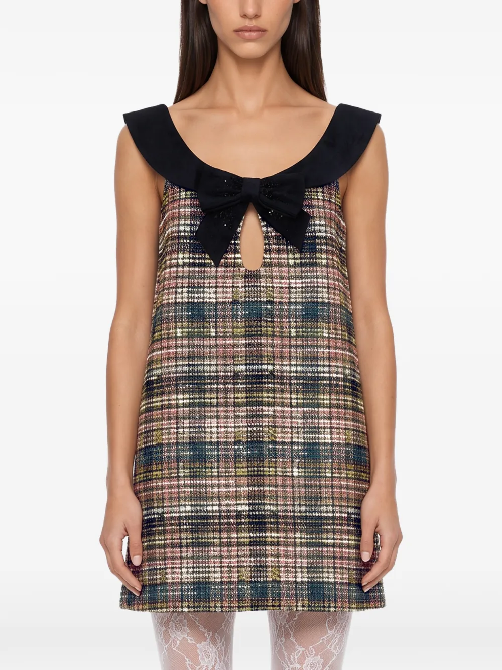 SHUSHU TONG Mini-jurk met strikdetail Zwart
