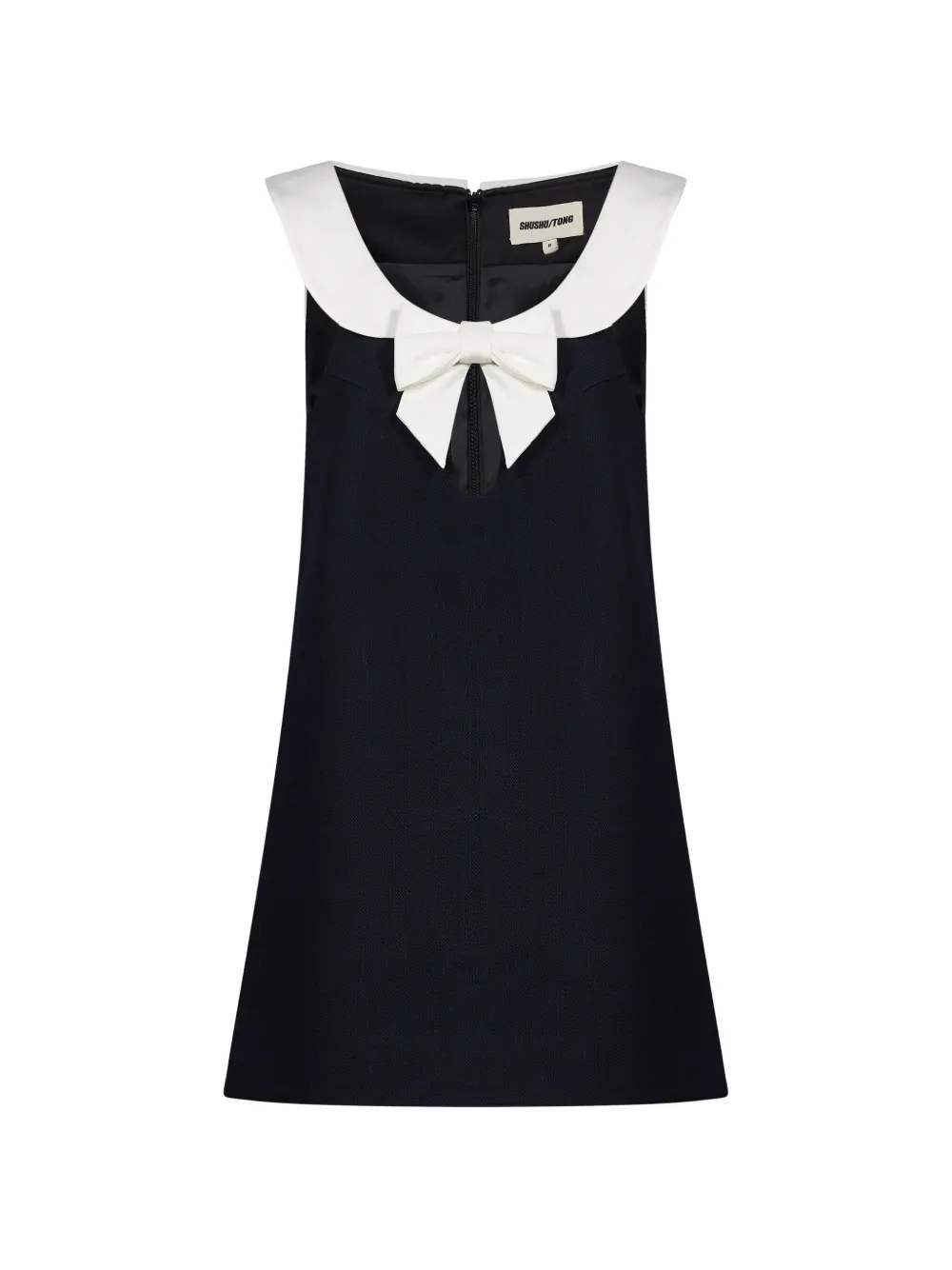 SHUSHU TONG Mini-jurk met strik-detail en Peter Pan-kraag Blauw
