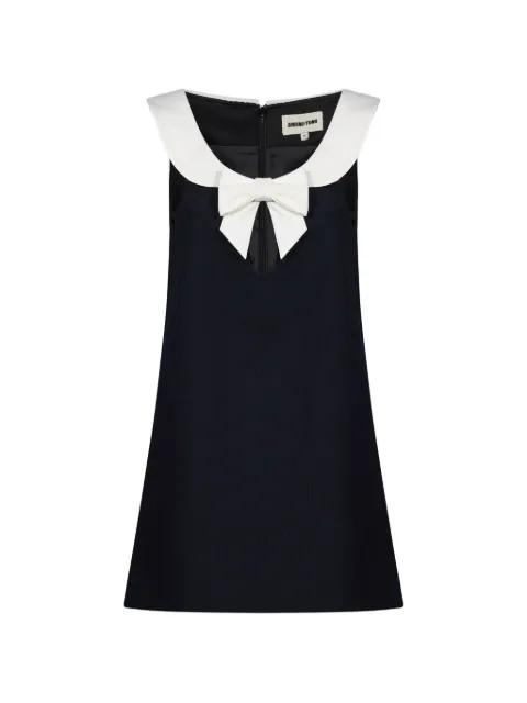 SHUSHU/TONG bow-detail Peter Pan-collar mini dress