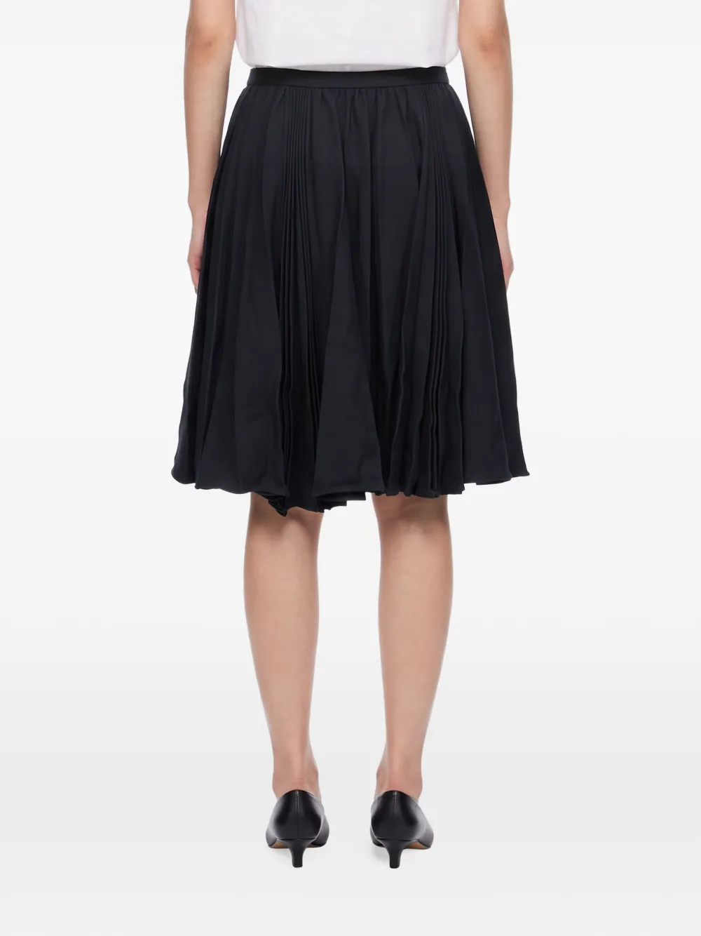 SHUSHU TONG pleated A-line mini skirt Zwart