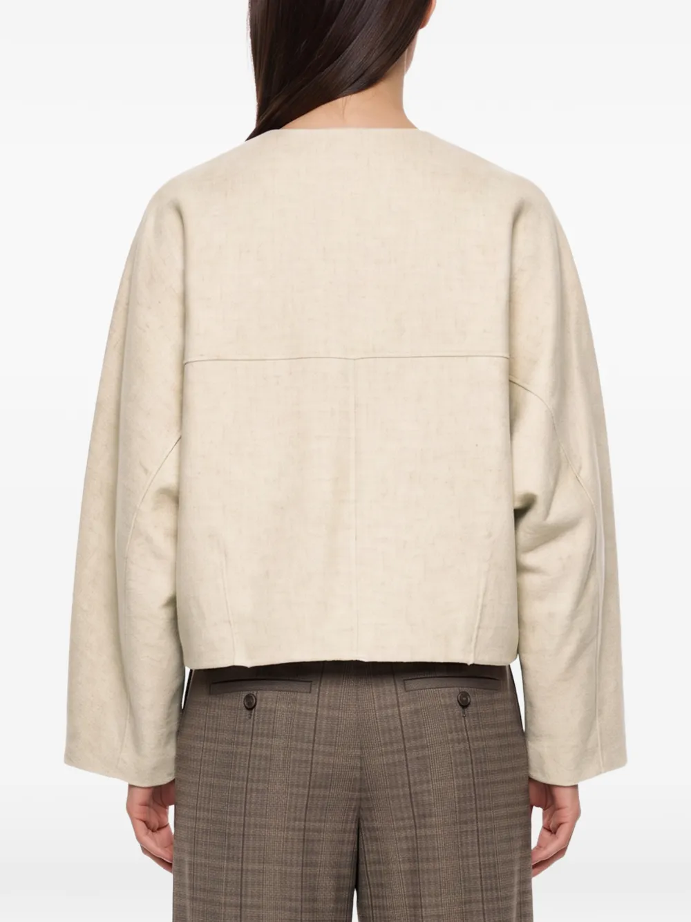 Soeur Hora cropped wide-sleeve sweater Wit