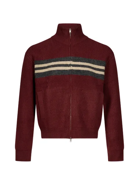 Song For The Mute striped zip-up cardigan
