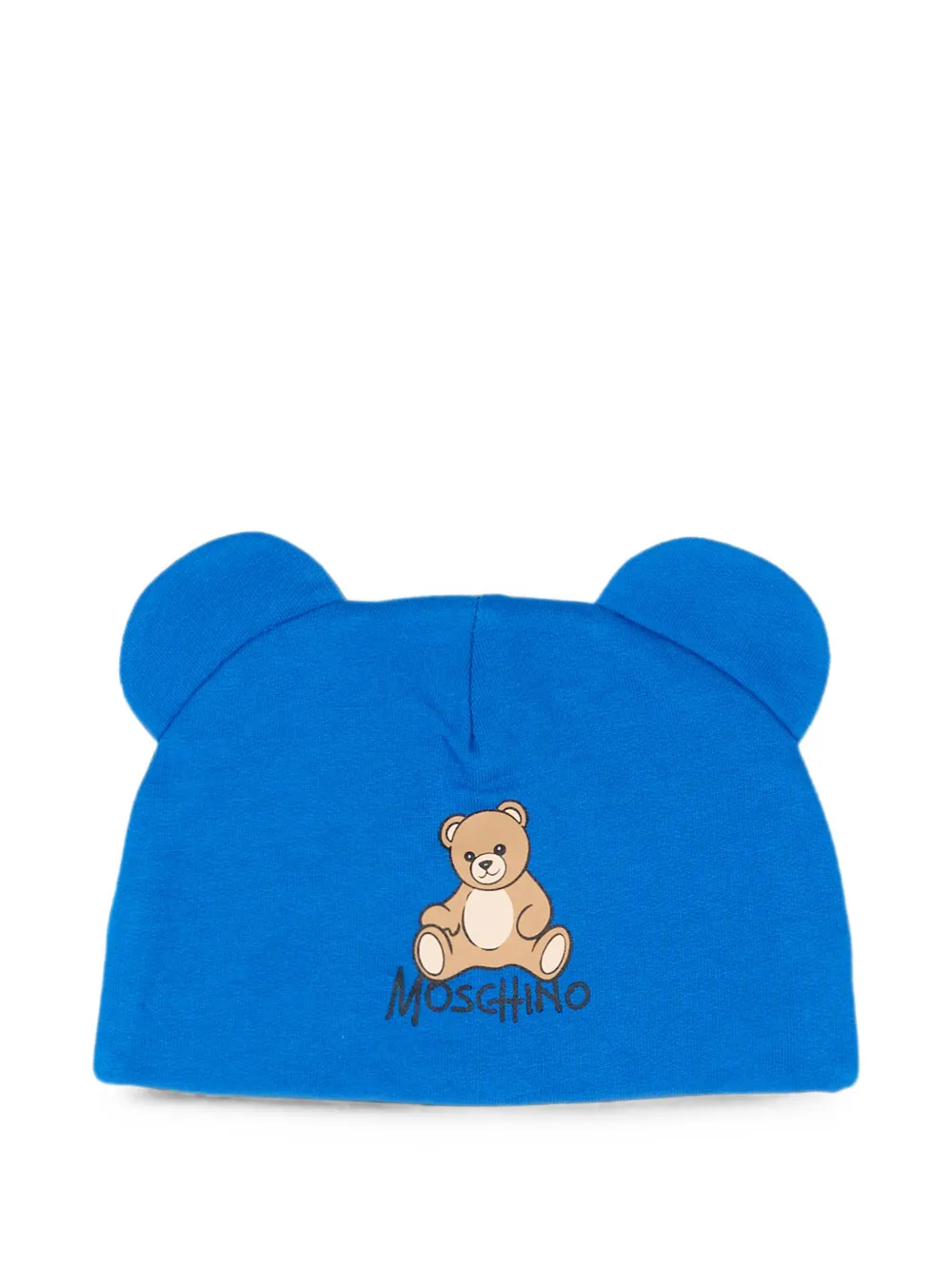 Moschino Kids Teddy Bear ear beanie hat - Blu