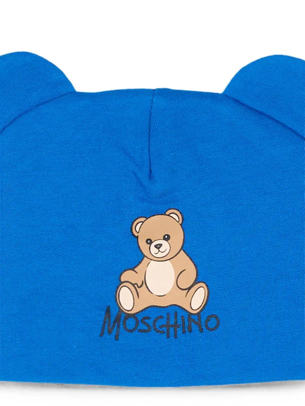 Moschino Kids Teddys Bear muts met oren Blauw