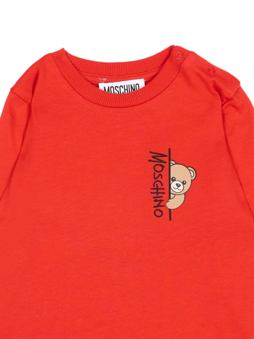 Moschino Kids Teddy Bead T-shirt met lange mouwen Rood
